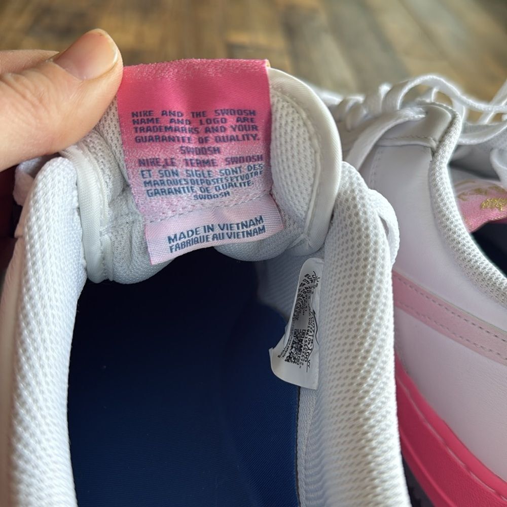 Nike Air Force 1 '07 PRM White and Lotus Pink women’s size 10 - Picture 5 of 7